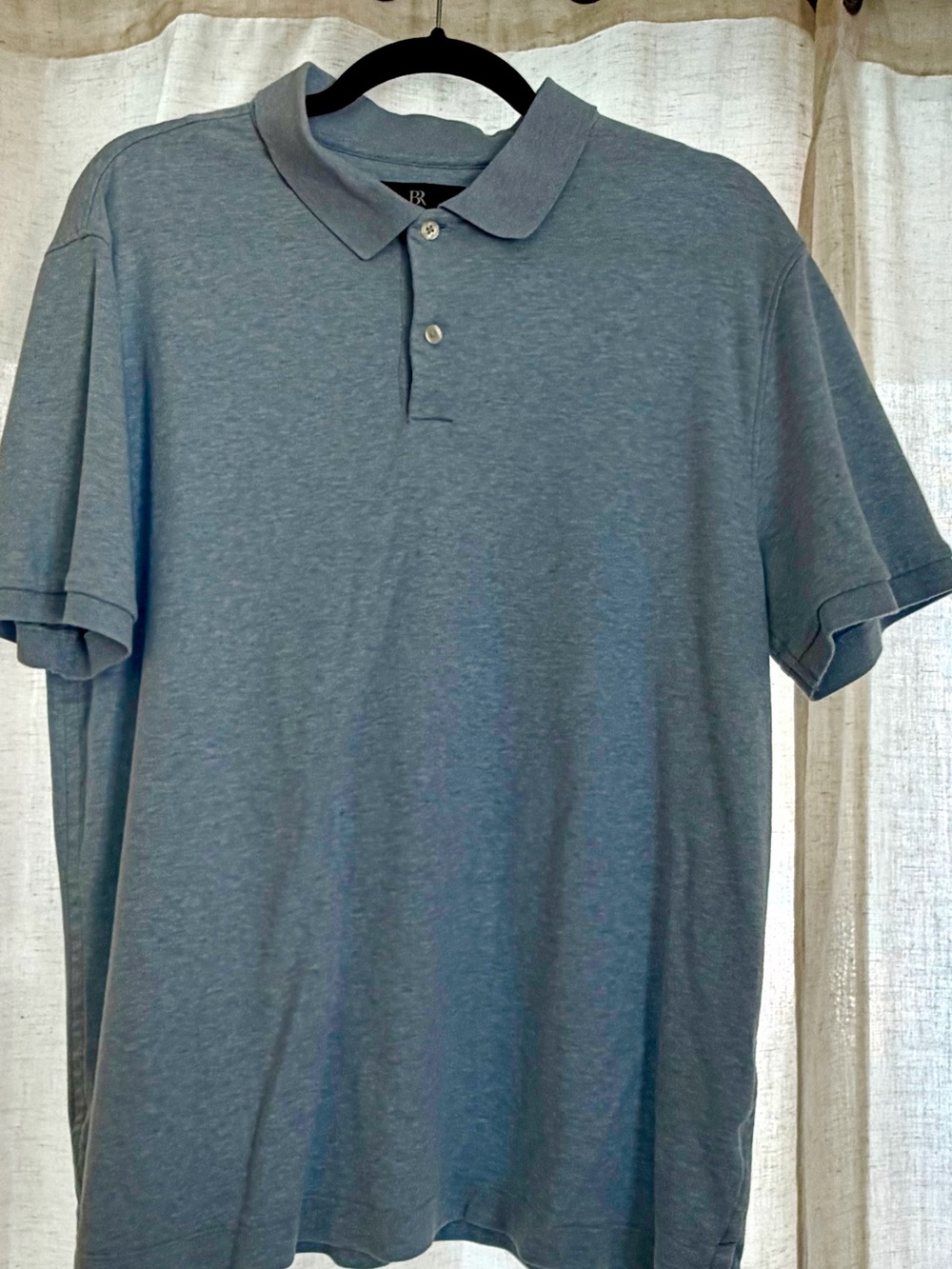 Banana Republic Heather Slate Blue Polo Shirt - Picture 1 of 2